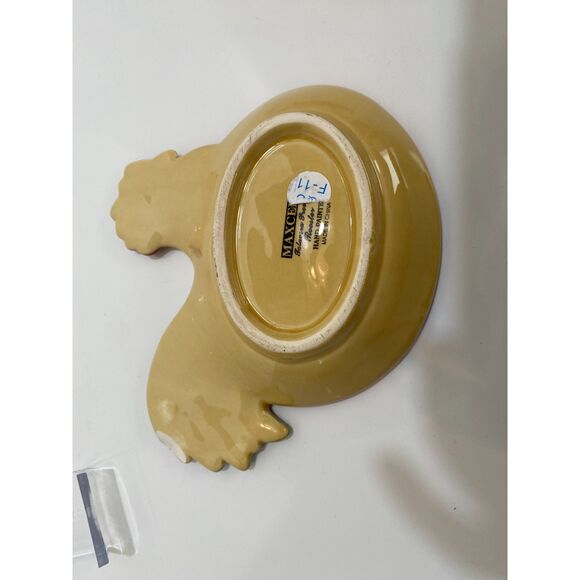 Set of 4 Maxcera Rooster Hand Painted Floral Design Decorative Dishes/Bowls - Picture 10 of 14